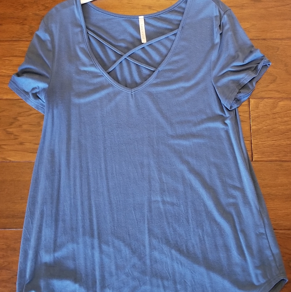Criss-Cross V-Neck Shirt